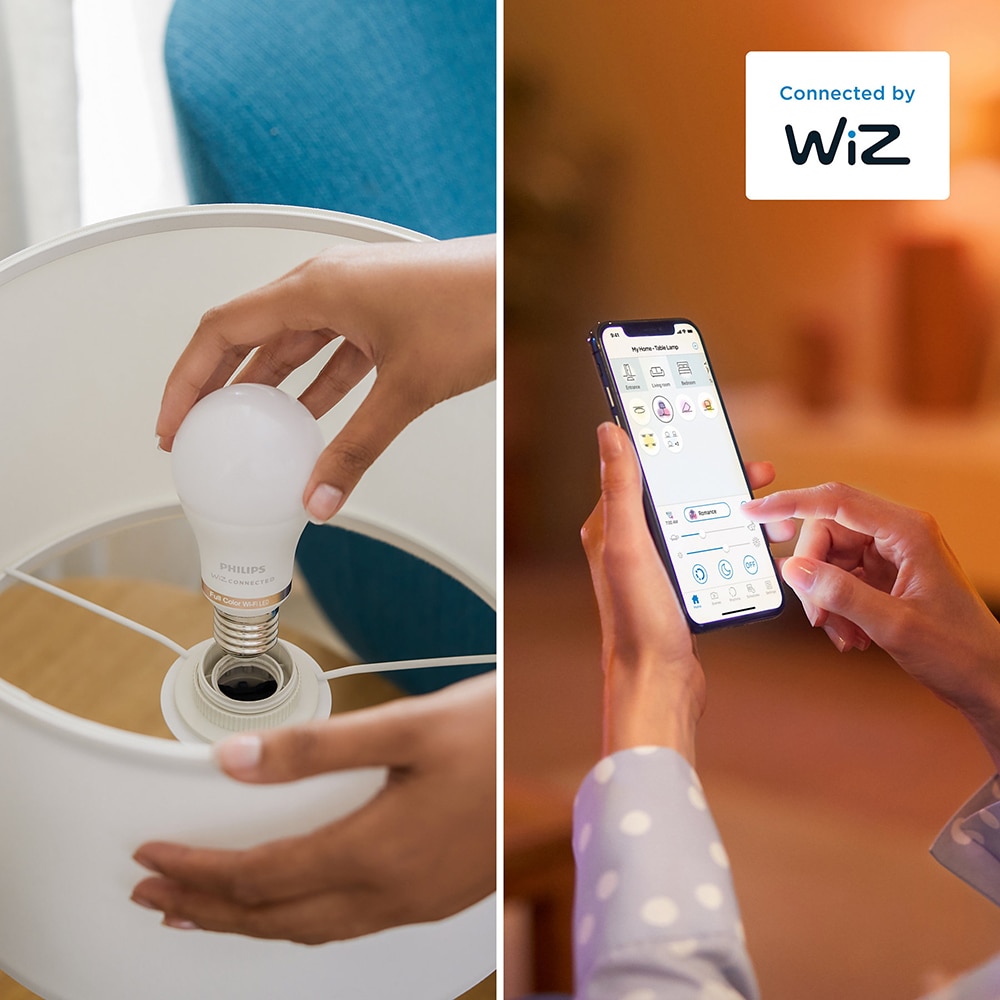 Bec LED Smart PHILIPS 8719514437395, E27, 4.9W, 470lm, Wi-Fi, lumina variabila, compatibil Alexa, Google Assistant