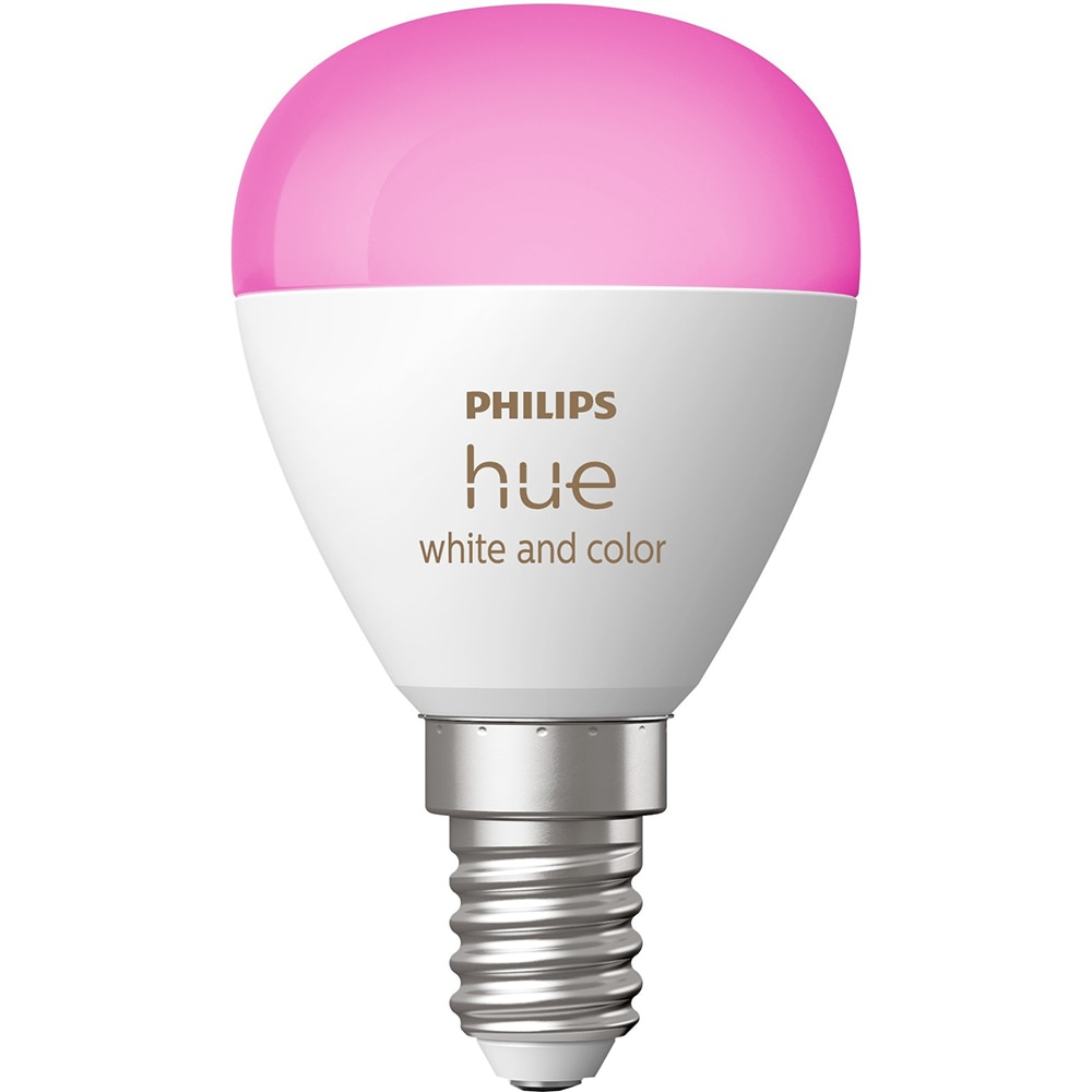 Bec LED Smart PHILIPS Hue 8719514491229, E14, 5.1W, 470lm, Wi-Fi, lumina variabila, compatibil Alexa, Google Assistant