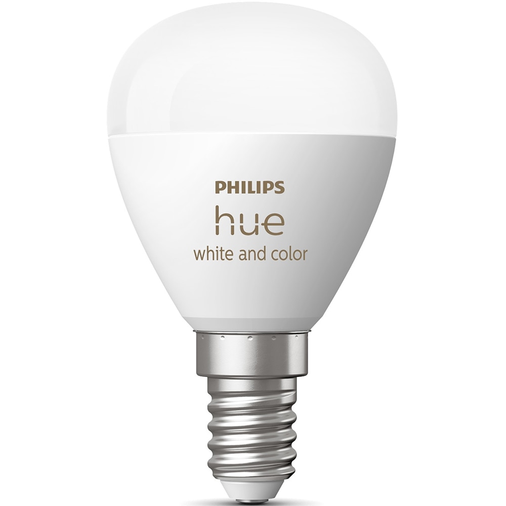 Bec LED Smart PHILIPS Hue 8719514491229, E14, 5.1W, 470lm, Wi-Fi, lumina variabila, compatibil Alexa, Google Assistant