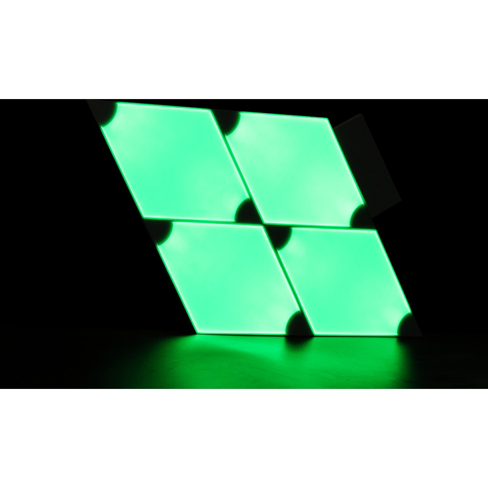 Kit extensie panouri luminoase LED modulare Smart Myria Rhombus MY2275-3, RGBW, Wi-Fi, 111lm, 3 bucati