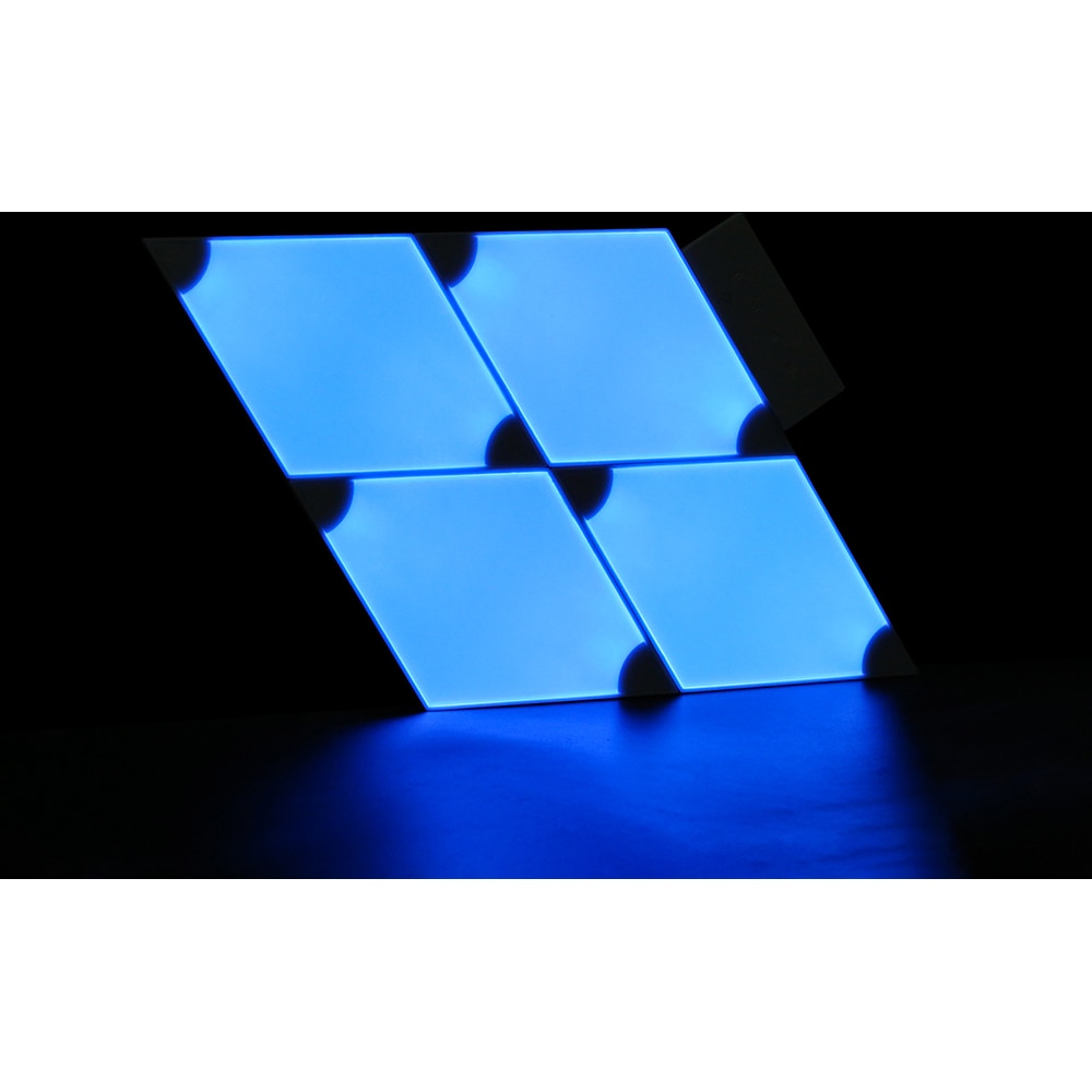 Kit extensie panouri luminoase LED modulare Smart Myria Rhombus MY2275-3, RGBW, Wi-Fi, 111lm, 3 bucati