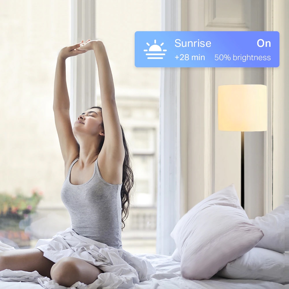 Bec LED Smart TP-LINK Tapo L510E, E27, 8.7W, 806lm, Wi-Fi, Dimabil, lumina calda, compatibil Alexa, Google Assistant