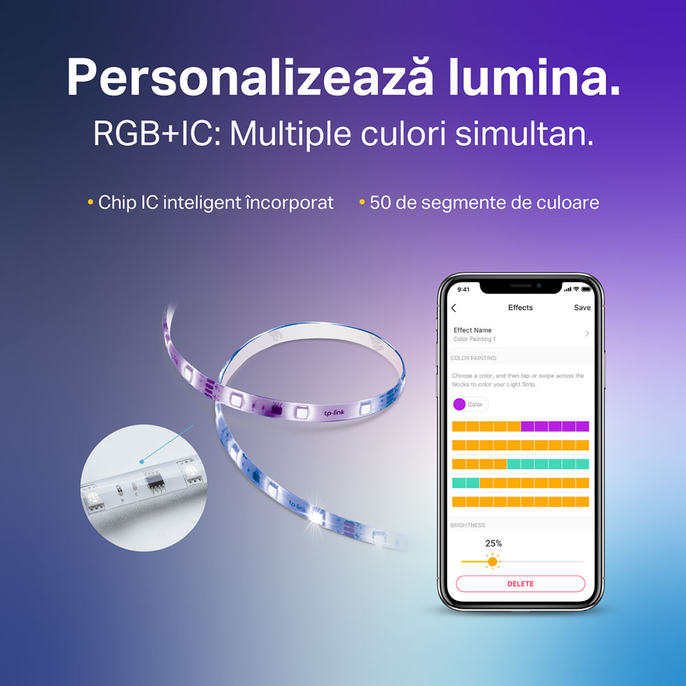 Banda LED Smart TP-LINK TAPO L920-5, RGB+IC, 20.5W, 5m