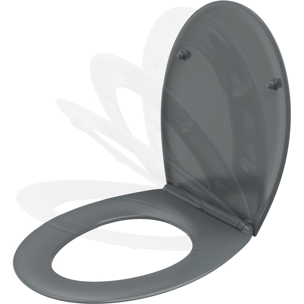 Capac WC GOODHOME Saloma BU0552Q3, inchidere lenta, duroplast, gri