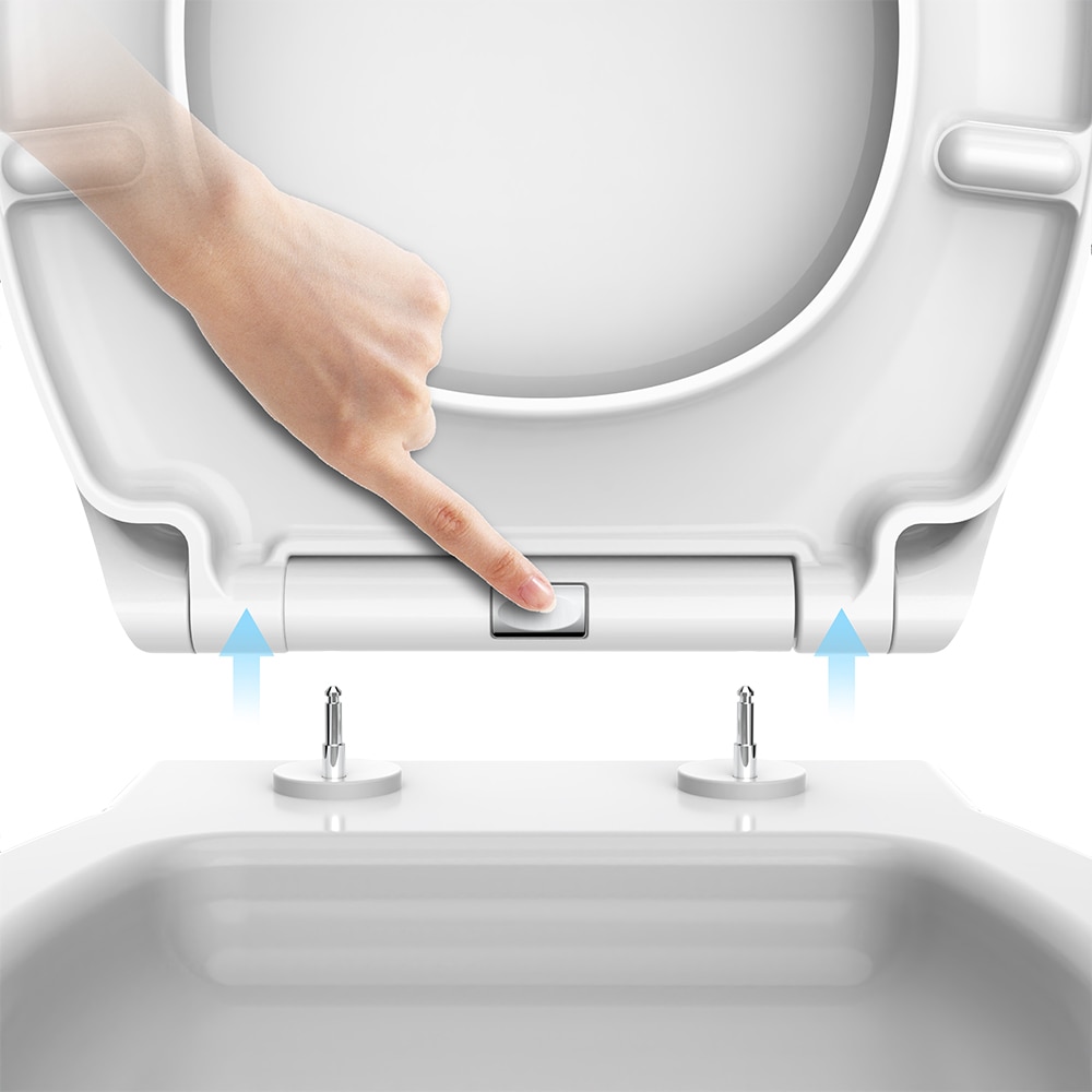 Capac WC GOODHOME Saloma BU0552Q3WG, inchidere lenta, duroplast, alb