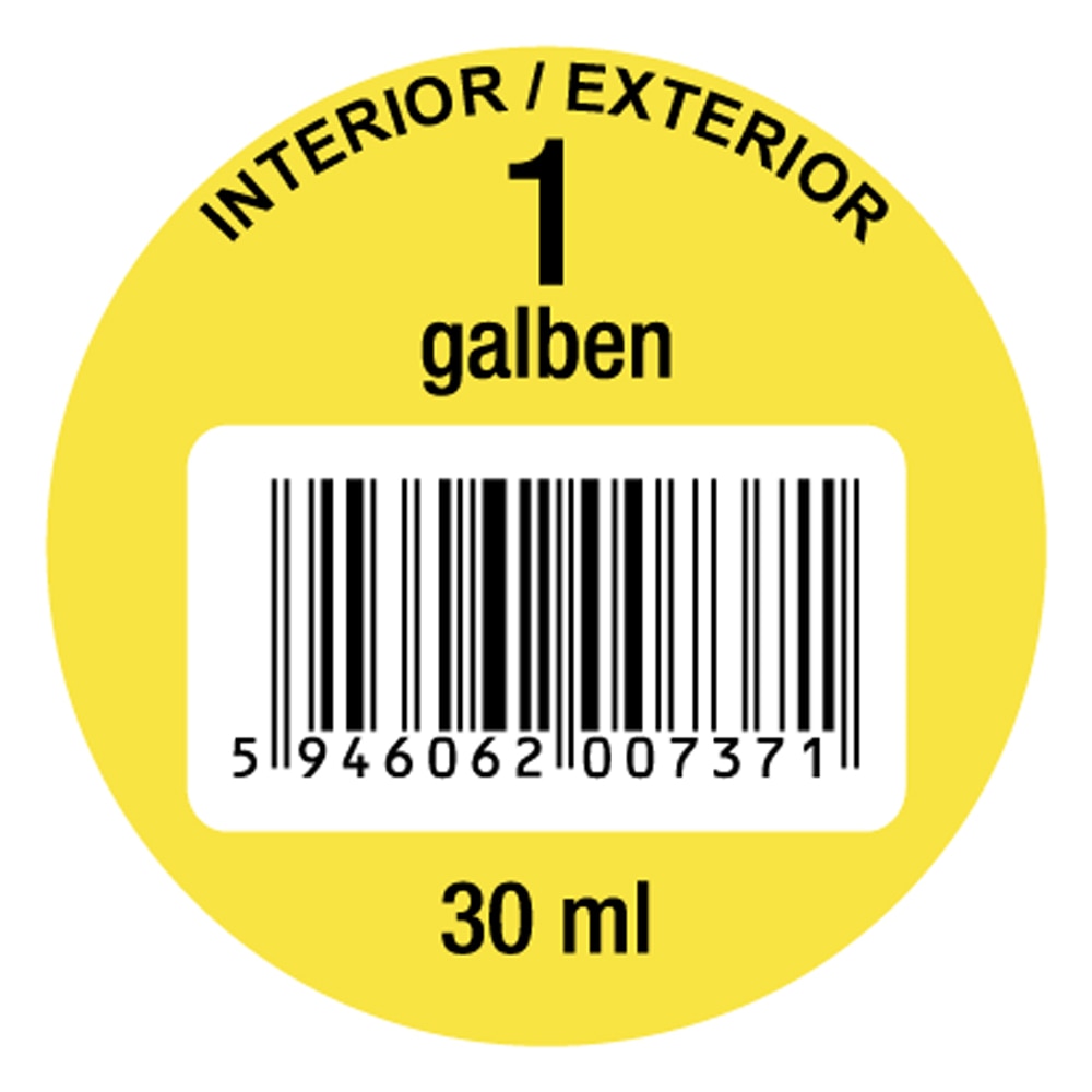 Pigment super concentrat OSKAR 1, interior/exterior, 30ml, galben