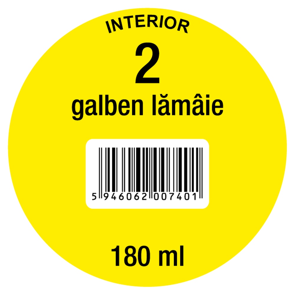 Pigment super concentrat OSKAR 2, interior/exterior, 180ml, galben lamaie