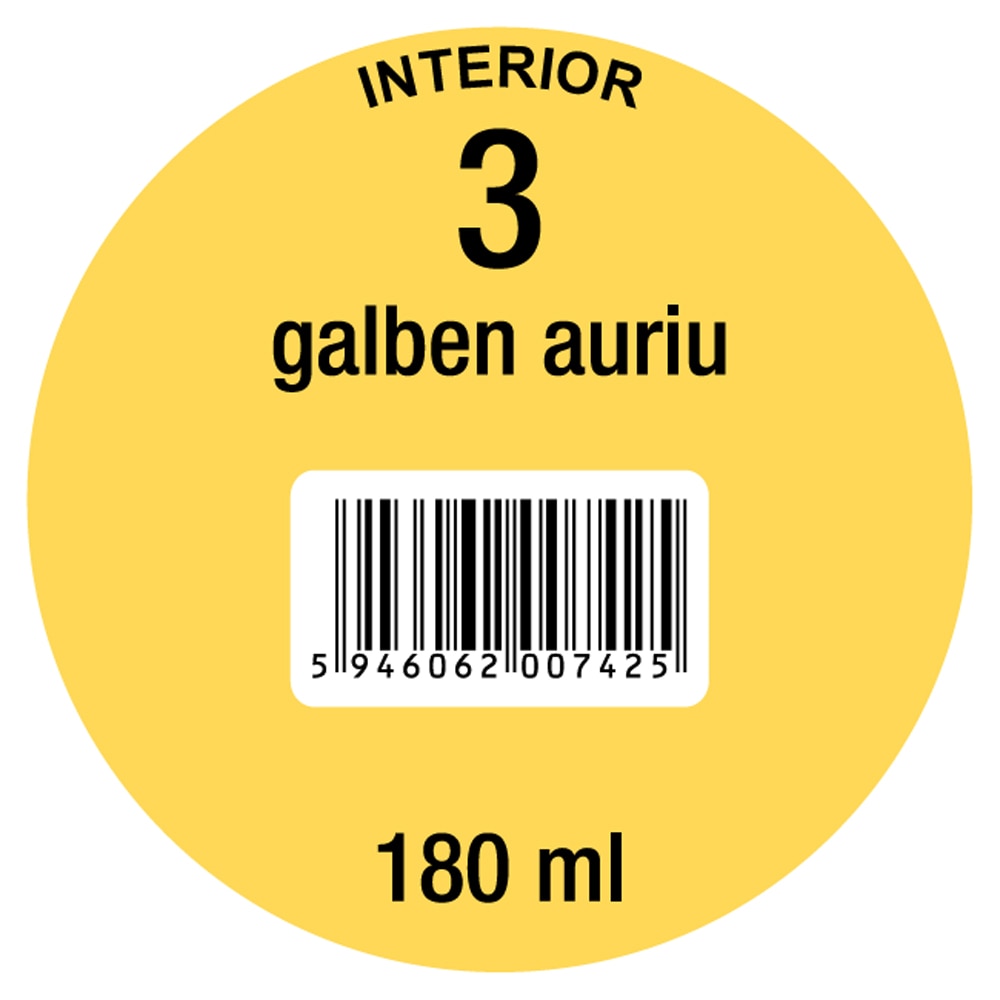 Pigment super concentrat OSKAR 3, interior/exterior, 180ml, galben auriu