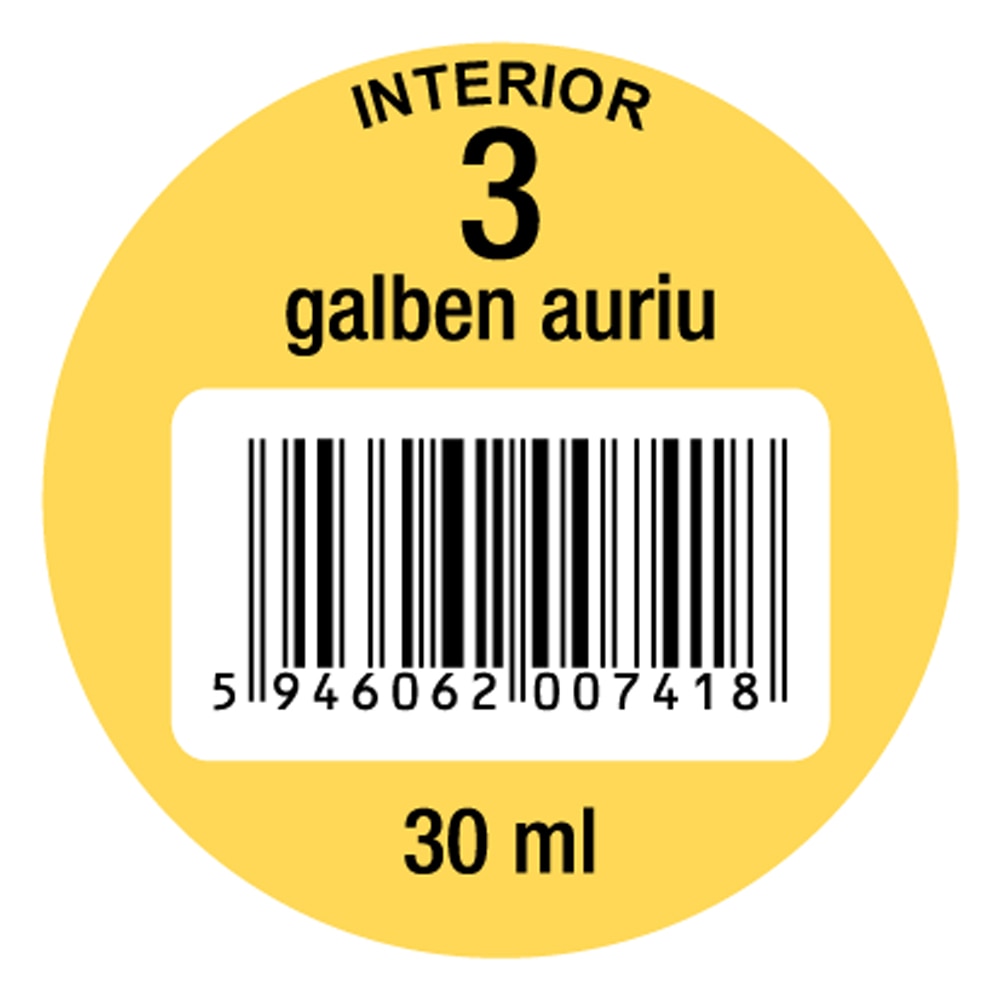 Pigment super concentrat OSKAR 3, interior/exterior, 30ml, galben auriu