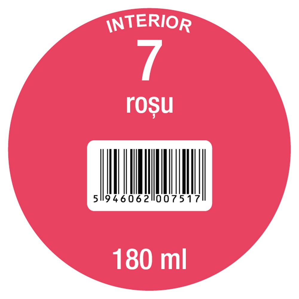 Pigment super concentrat OSKAR 7, interior/exterior, 180ml, rosu