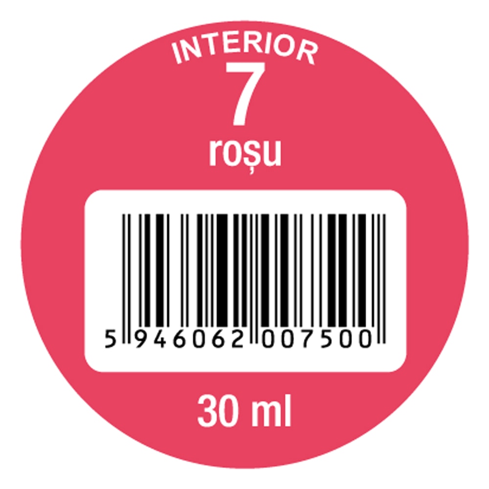 Pigment super concentrat OSKAR 7, interior/exterior, 30ml, rosu