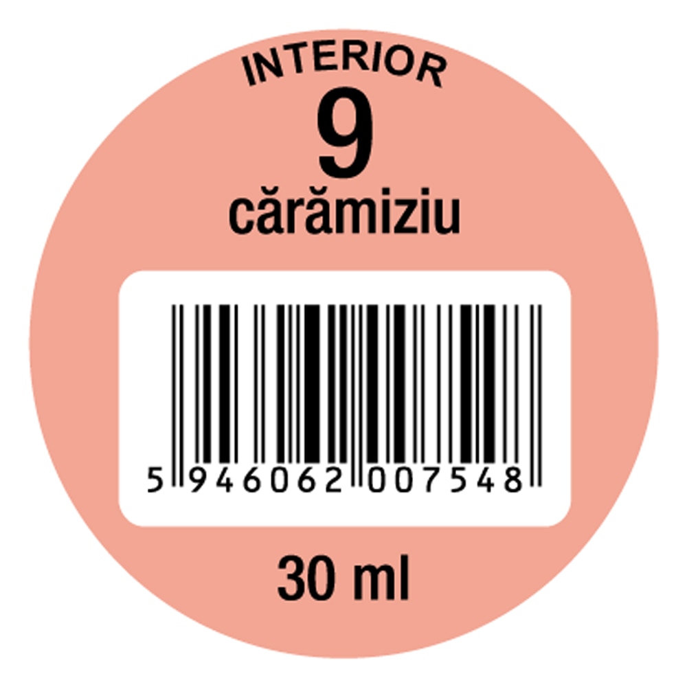 Pigment super concentrat OSKAR 9, interior/exterior, 30ml, caramiziu