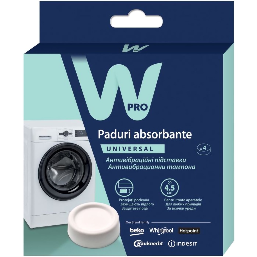 Picioruse antivibratie din cauciuc WPRO C00862481, 4 bucati