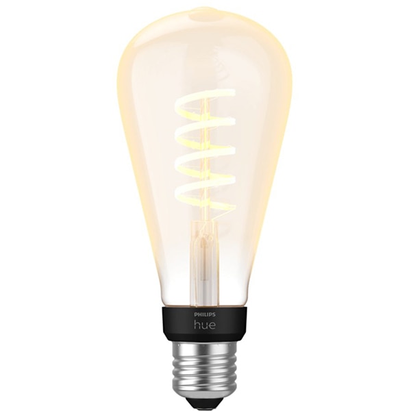 Bec LED Smart Vintage PHILIPS Hue 8719514301504, E27, 7W, 550lm, Bluetooth, lumina calda, compatibil Hue
