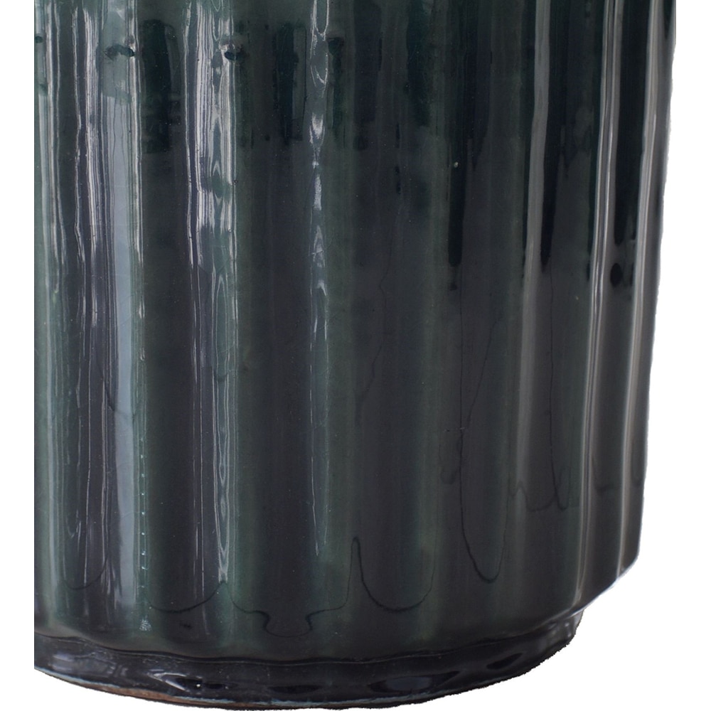 Ghiveci flori VERVE S, ceramica, D 21 cm, verde inchis