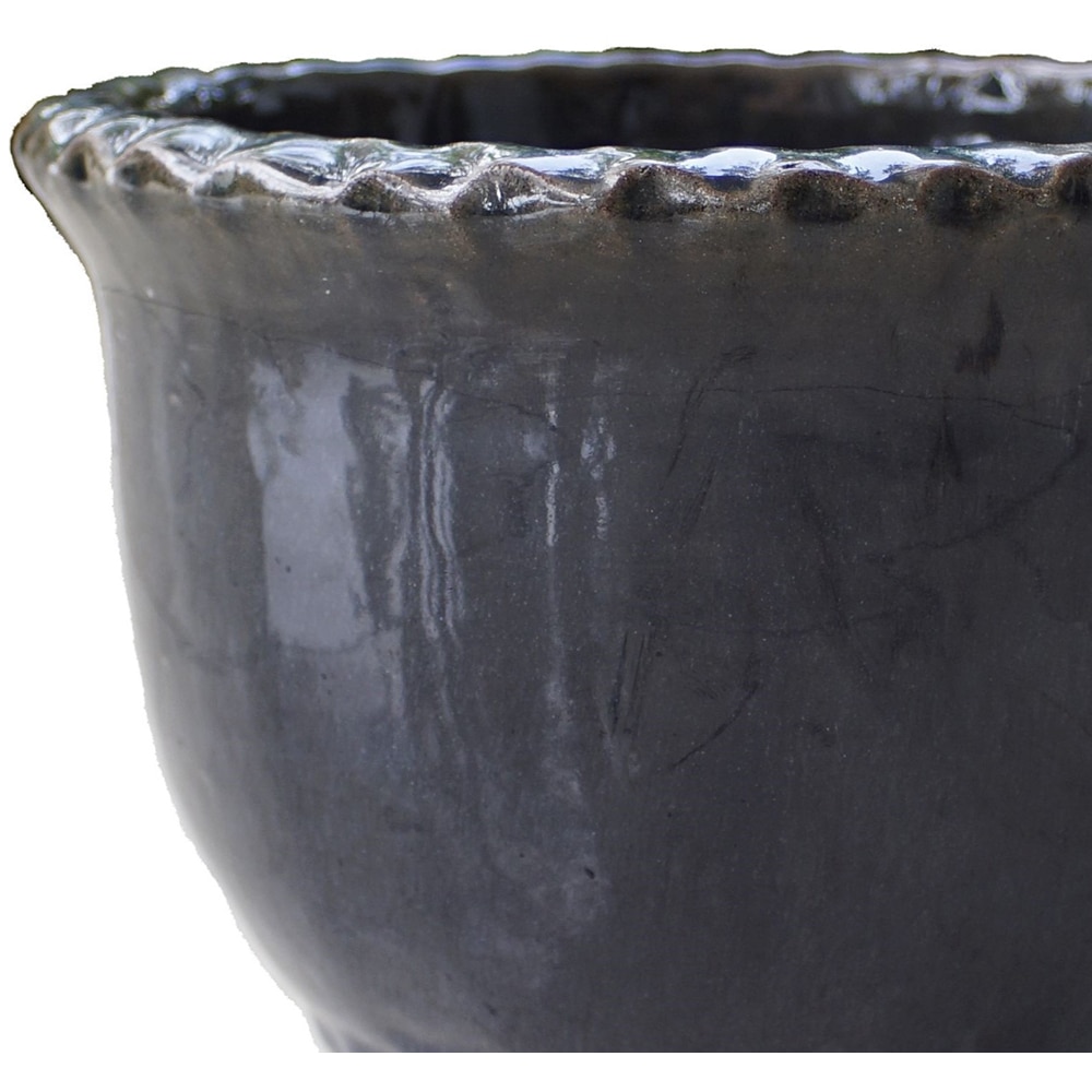 Ghiveci flori VERVE S, ceramica, D 17 cm, albastru inchis