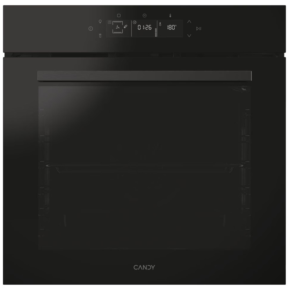 Cuptor incorporabil CANDY Bake 800 CA6 N5G3YTB, Electric, Autocuratare pirolitica + hidrolitica, 78 l, Clasa A++, Wi-Fi, negru