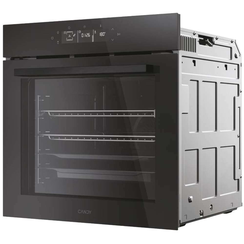 Cuptor incorporabil CANDY Bake 800 CA6 N5G3YTB, Electric, Autocuratare pirolitica + hidrolitica, 78 l, Clasa A++, Wi-Fi, negru