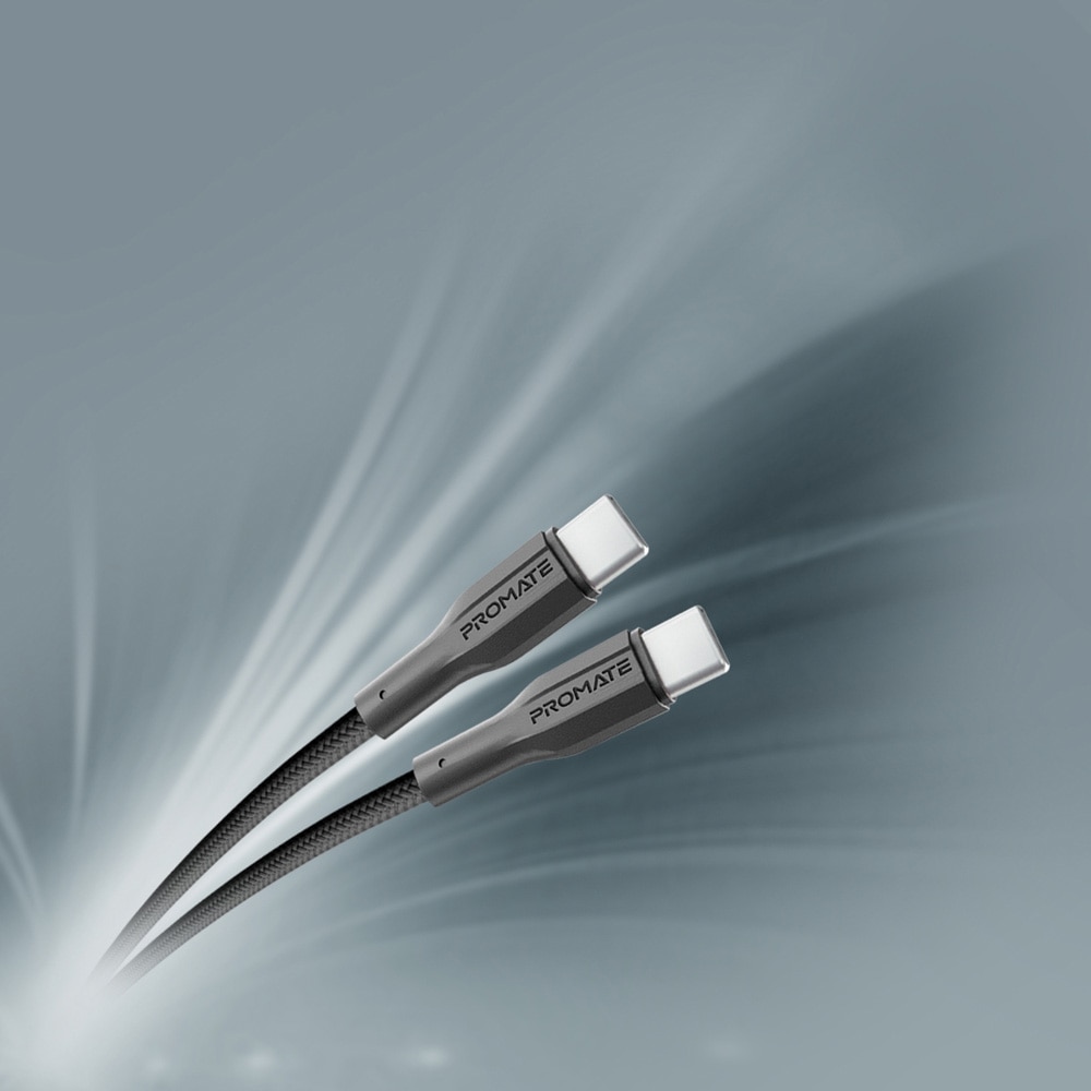 Cablu date PROMATE XCord-CC, USB-C - USB-C, Power Delivery (PD) 60W, 1m, negru