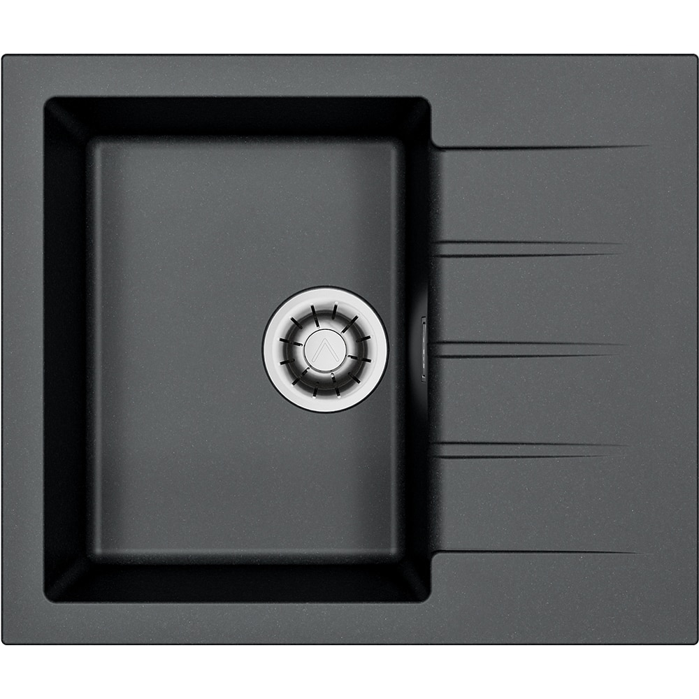 Chiuveta bucatarie ALVEUS Cadit 10 A91, 1 cuva, picurator reversibil, compozit granit, negru