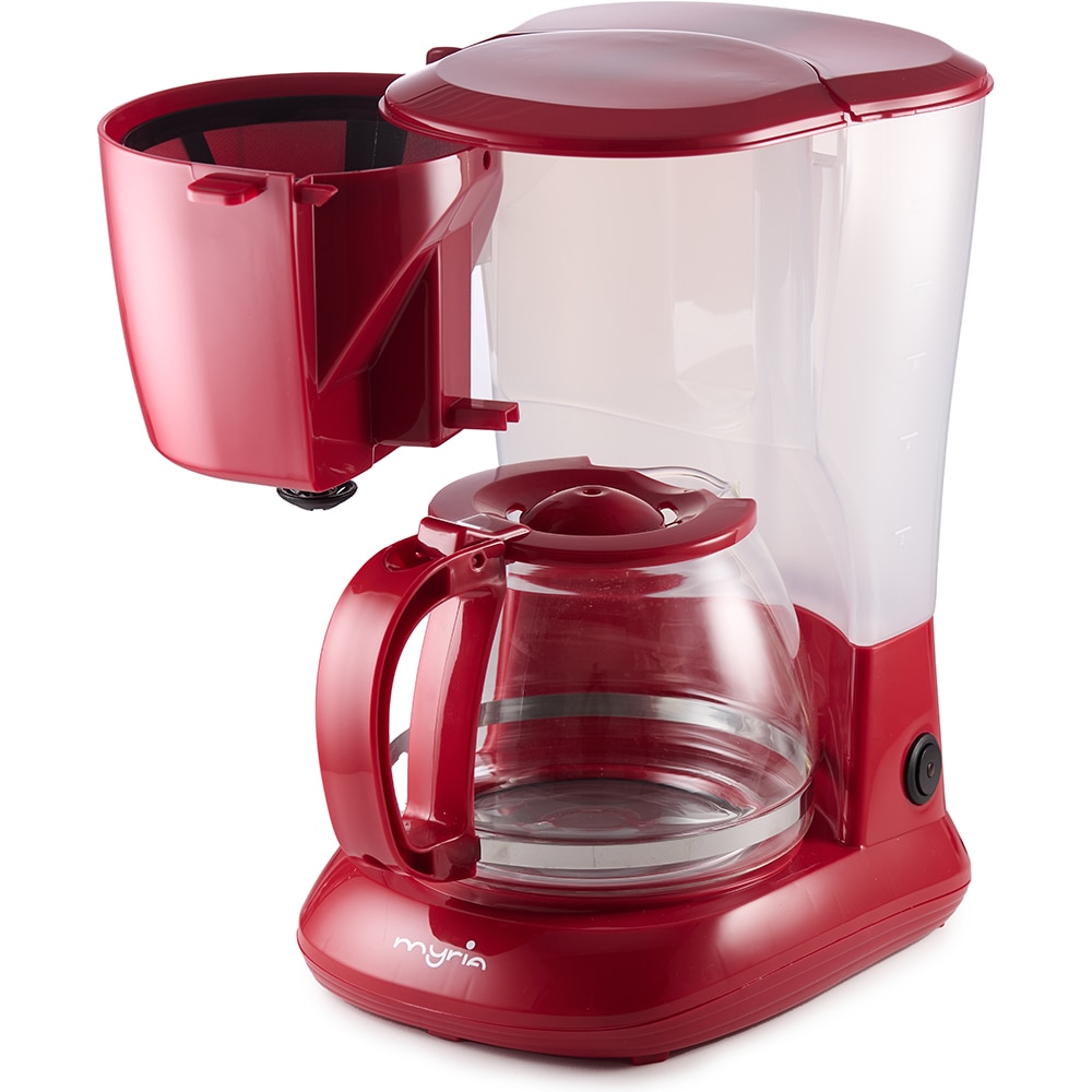 Cafetiera MYRIA MY4157RD, 1.25l, 750W, 8 cesti, rosu