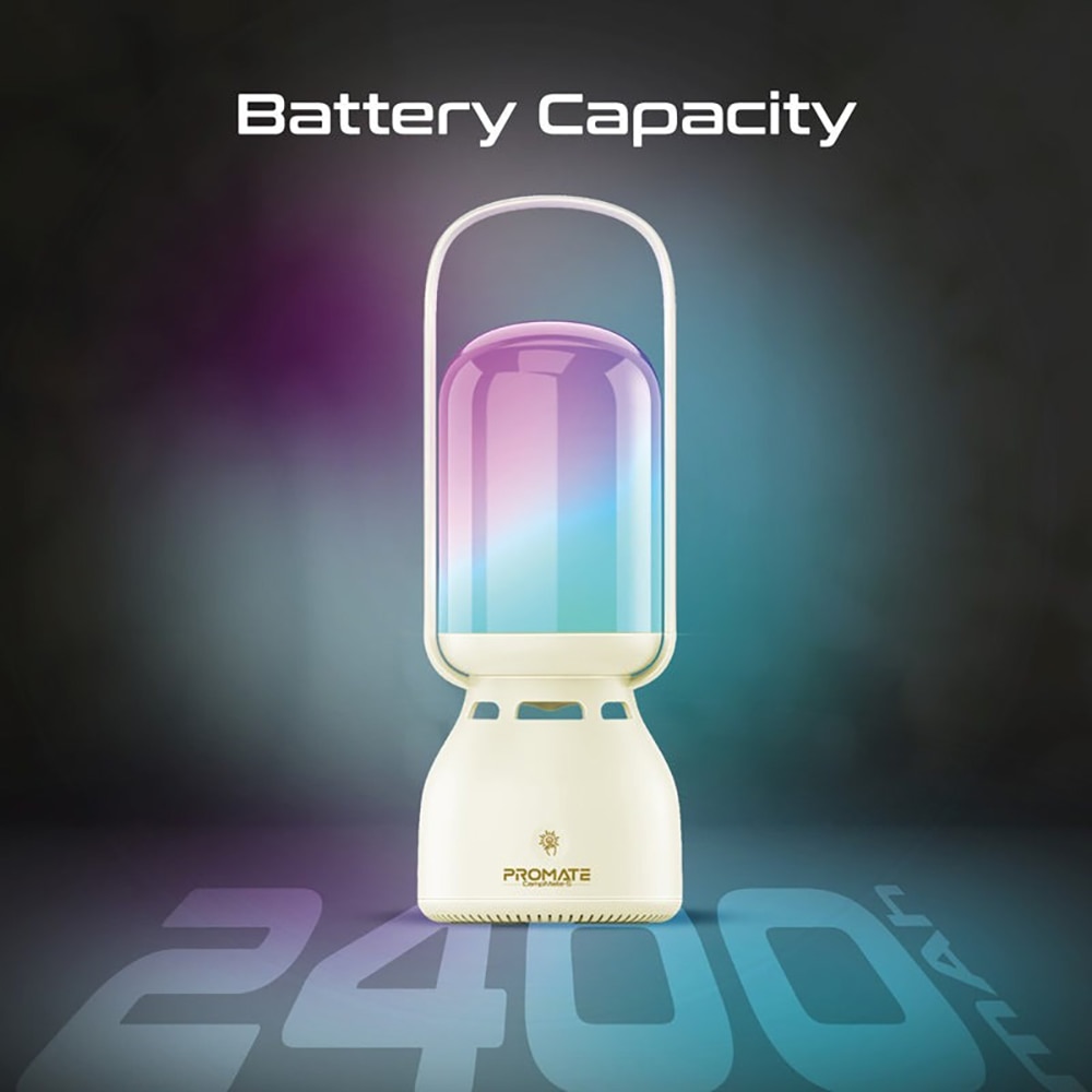 Lampa de exterior LED PROMATE CampMate 5, 100lm, 2400mAh, alb