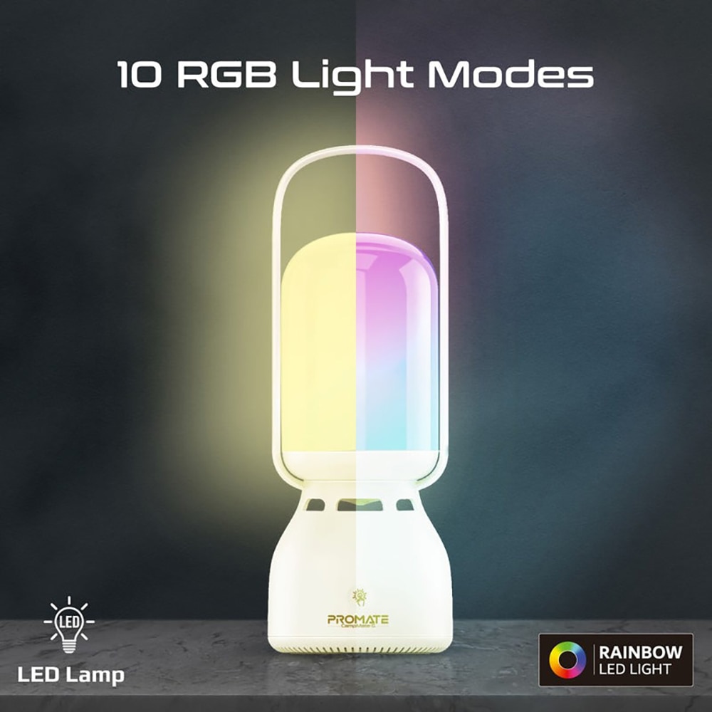 Lampa de exterior LED PROMATE CampMate 5, 100lm, 2400mAh, alb