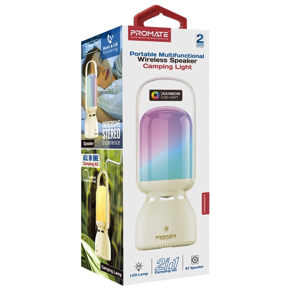 Lampa de exterior LED PROMATE CampMate 5, 100lm, 2400mAh, alb