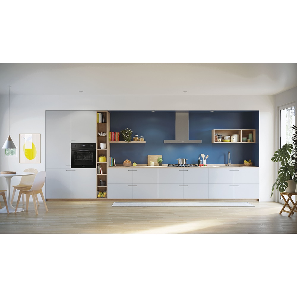 Cuptor incorporabil CANDY FIDCP N625 L, Electric, Autocuratare AquaClean, 70 l, Clasa A+, negru