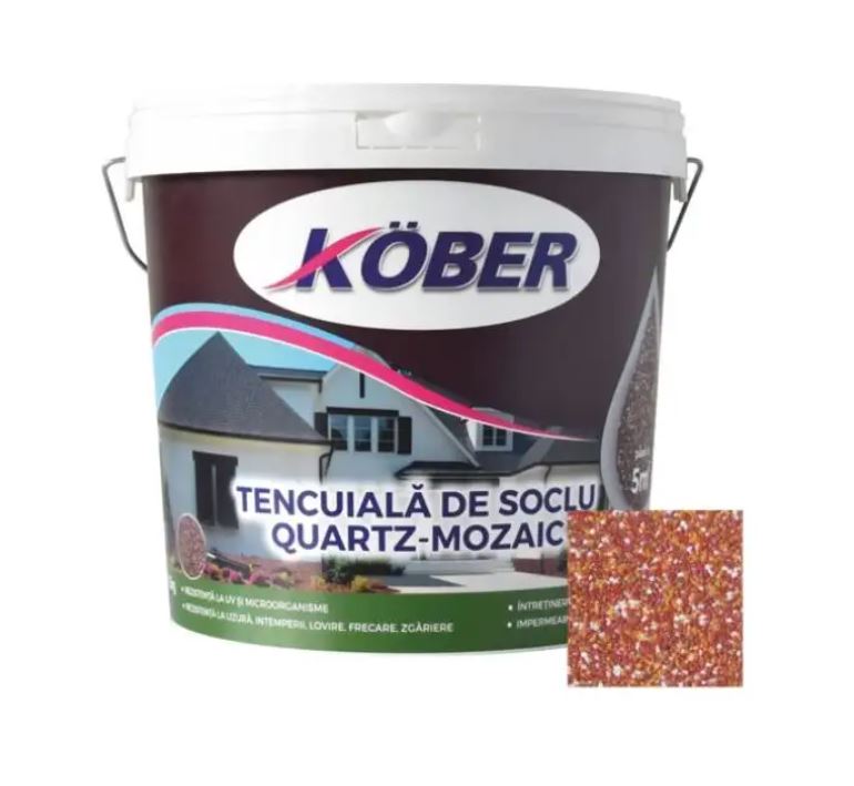 Tencuiala decorativa de soclu, Quartz-Mozaic, C92  Kober