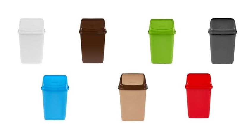 Cos de gunoi baie, patrat, interior, multicolor, 5 L  Fantasy