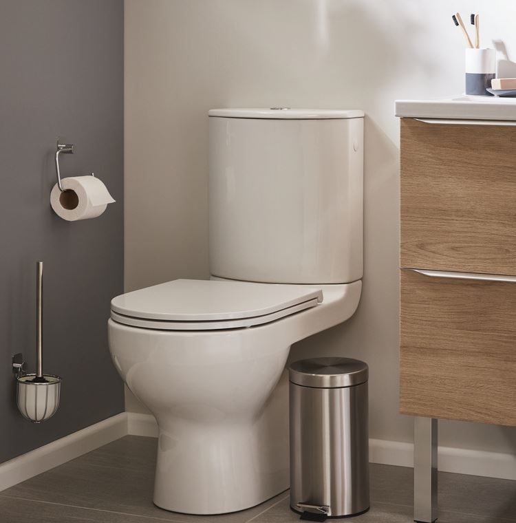 Set vas WC GoodHome Cavally, ceramica, rezervor 3-6 l, capac SoftClose, alb