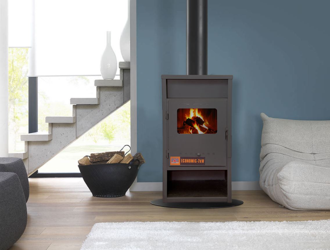 Semineu economic pe lemne, 7 kW