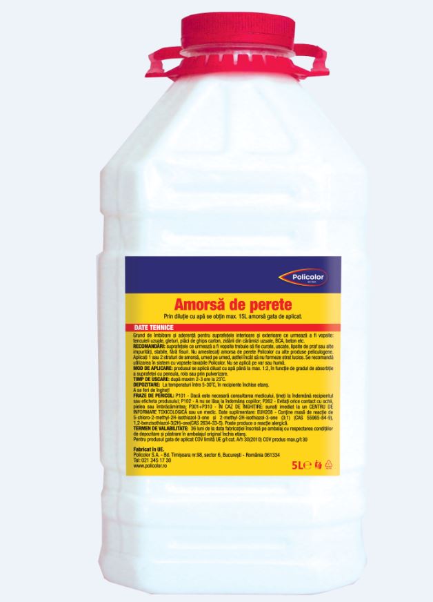 Vopsea lavabila, interior, 24 L + amorsa 5 L Casabella