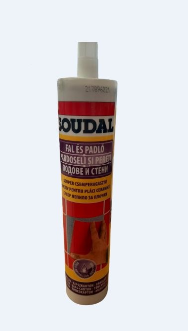 Adeziv pentru gresie si faianta, transparent, 300 ml • Soudal 24A