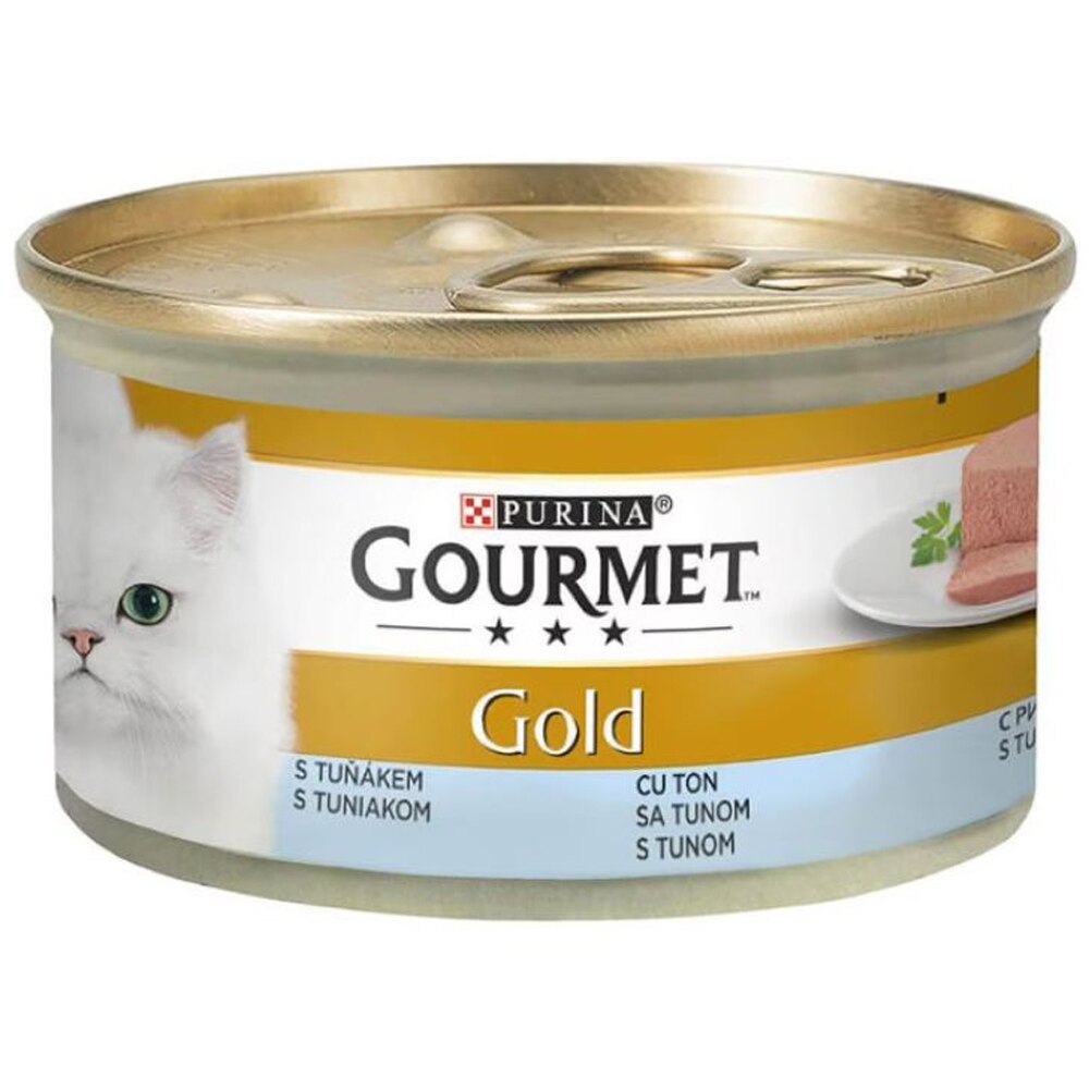 Hrana umeda pentru pisici PURINA GOURMET Gold Mousee, Ton, 85 g