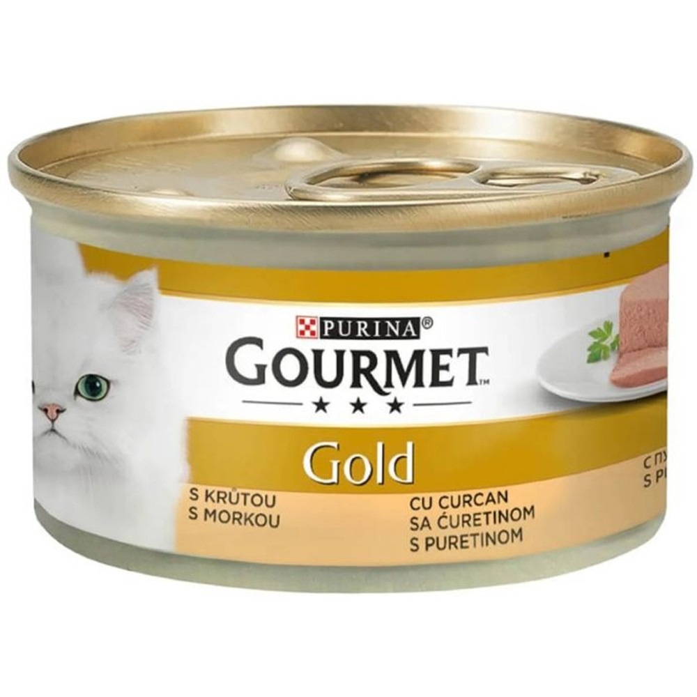 Hrana umeda pentru pisici PURINA GOURMET Gold Mousee, Curcan, 85 g