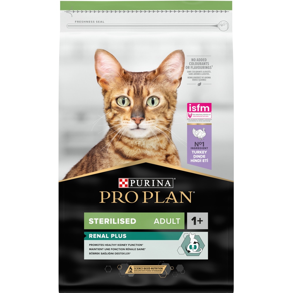 Hrana uscata pentru pisici PURINA PRO PLAN Renal Plus, Sterilised, Curcan, 10 kg