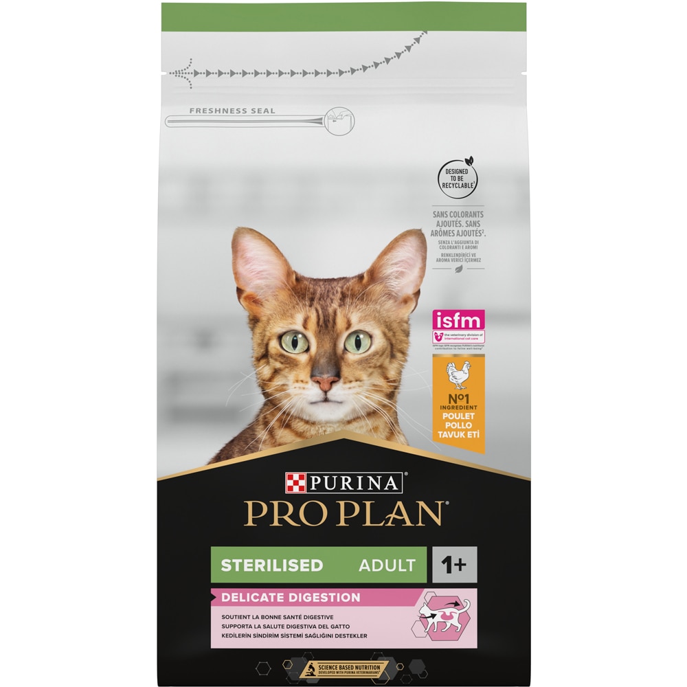 Hrana uscata pentru pisici PURINA PRO PLAN Delicate Digestion, Sterilised, Pui, 1.5 kg