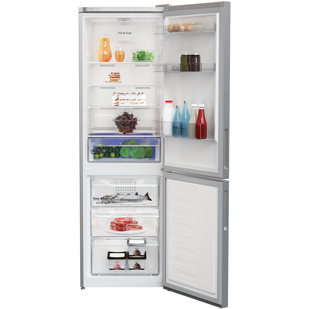 Combina frigorifica ARCTIC AK60366E40NFMT, Full No Frost, 324 l, H 185.2 cm, Clasa E, argintiu