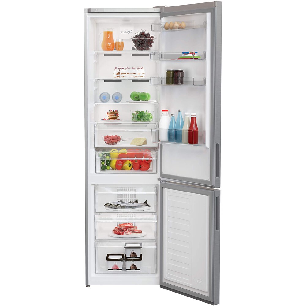 Combina frigorifica ARCTIC AK60406M40NFMT, Full No Frost, 362 l, H 203 cm, Clasa E, gri