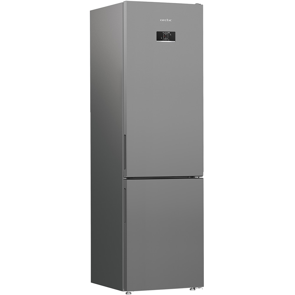 Combina frigorifica ARCTIC ARK60407E5NFS, Full No Frost, 355 l, H 203.5 cm, Clasa D, argintiu