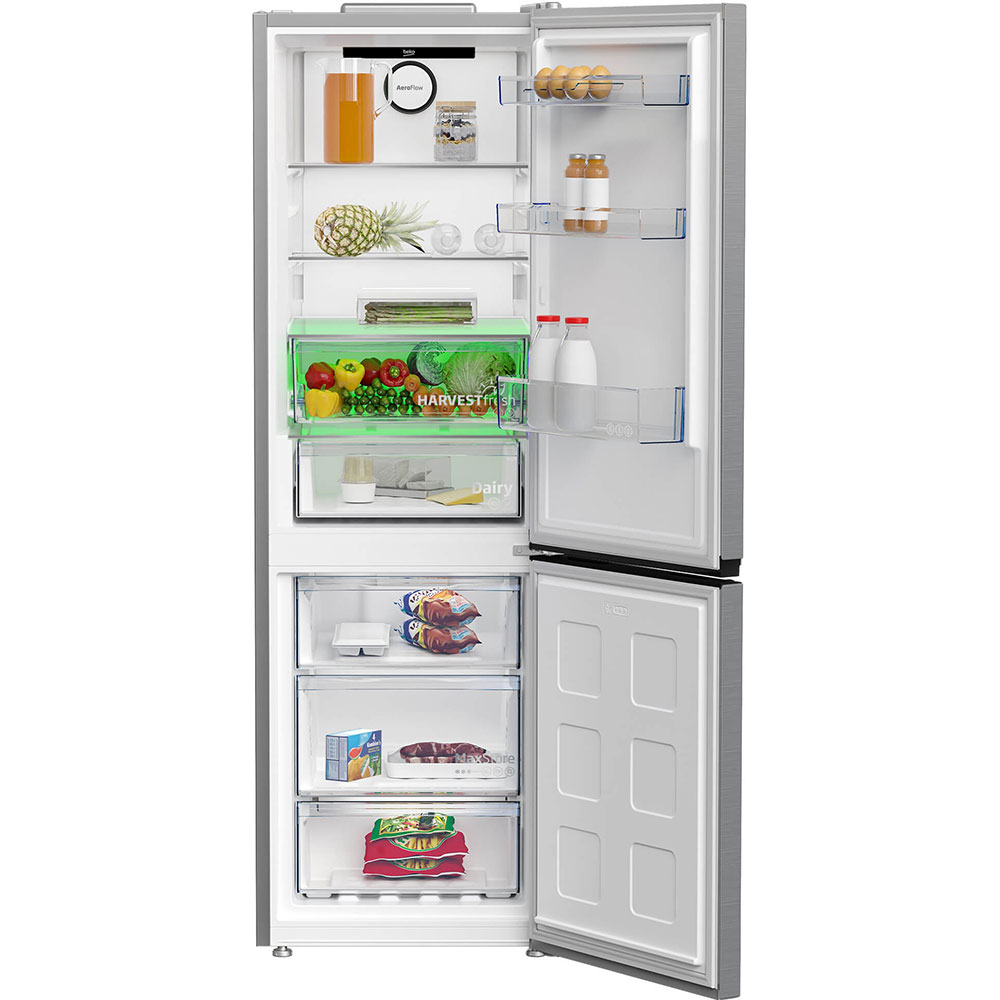 Combina frigorifica BEKO B3RCNA364HXB1, No Frost, 316 l, H 186.5 cm, Clasa E, argintiu