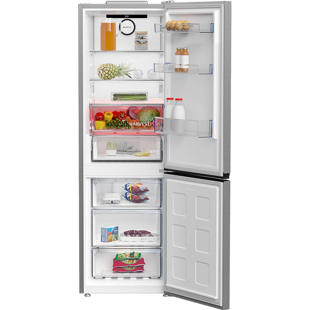 Combina frigorifica BEKO B3RCNA364HXB1, No Frost, 316 l, H 186.5 cm, Clasa E, argintiu