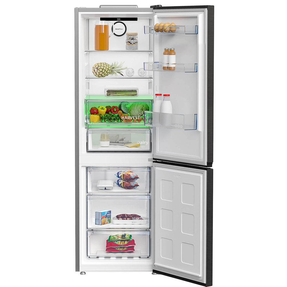 Combina frigorifica BEKO B3RCNA364HXBR1, No Frost, 316 l, H 186.5 cm, Clasa E, dark inox