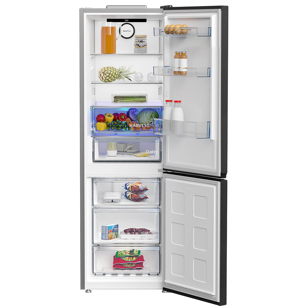 Combina frigorifica BEKO B3RCNA364HXBR1, No Frost, 316 l, H 186.5 cm, Clasa E, dark inox