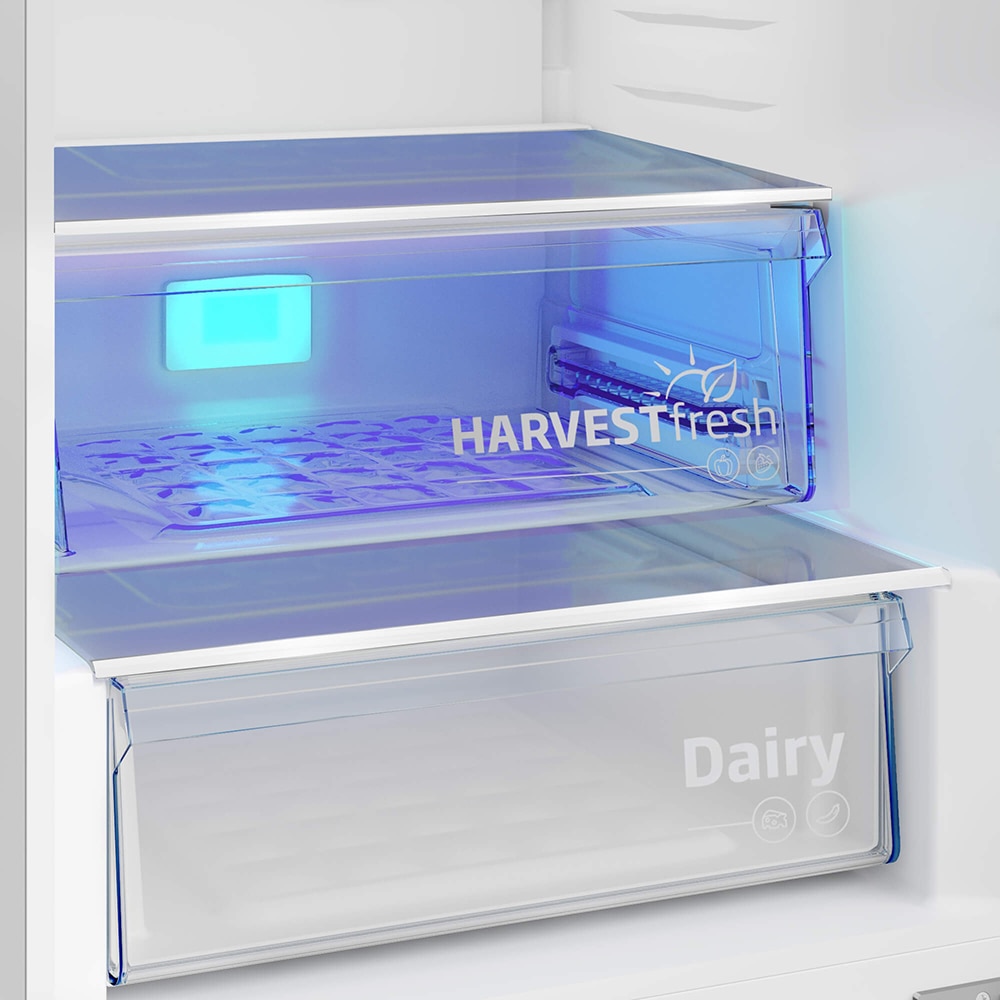 Combina frigorifica BEKO B3RCNA404HDXB1, No Frost, 355 l, H 203.5 cm, Clasa E, Dozator apa, argintiu