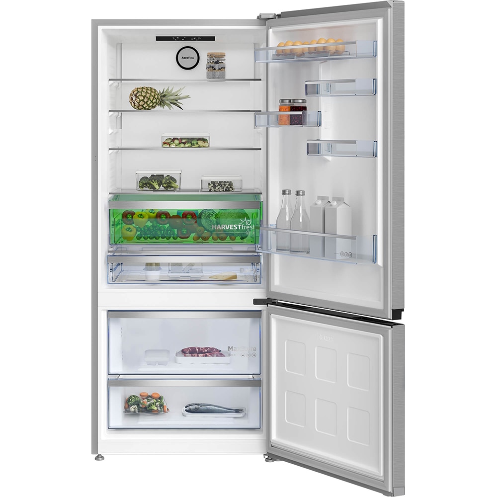 Combina frigorifica BEKO B3RCNE594HXB, No Frost, 551 l, H 187 cm, Clasa E, argintiu