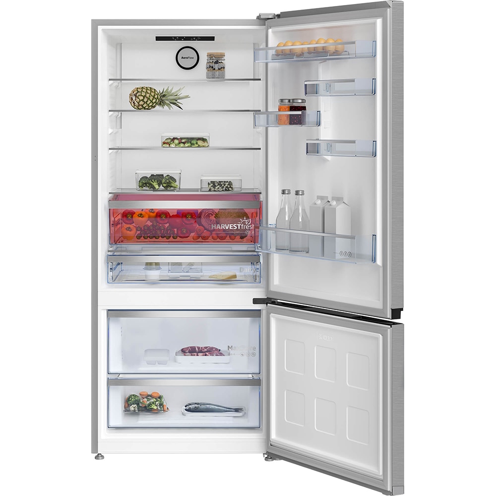 Combina frigorifica BEKO B3RCNE594HXB, No Frost, 551 l, H 187 cm, Clasa E, argintiu