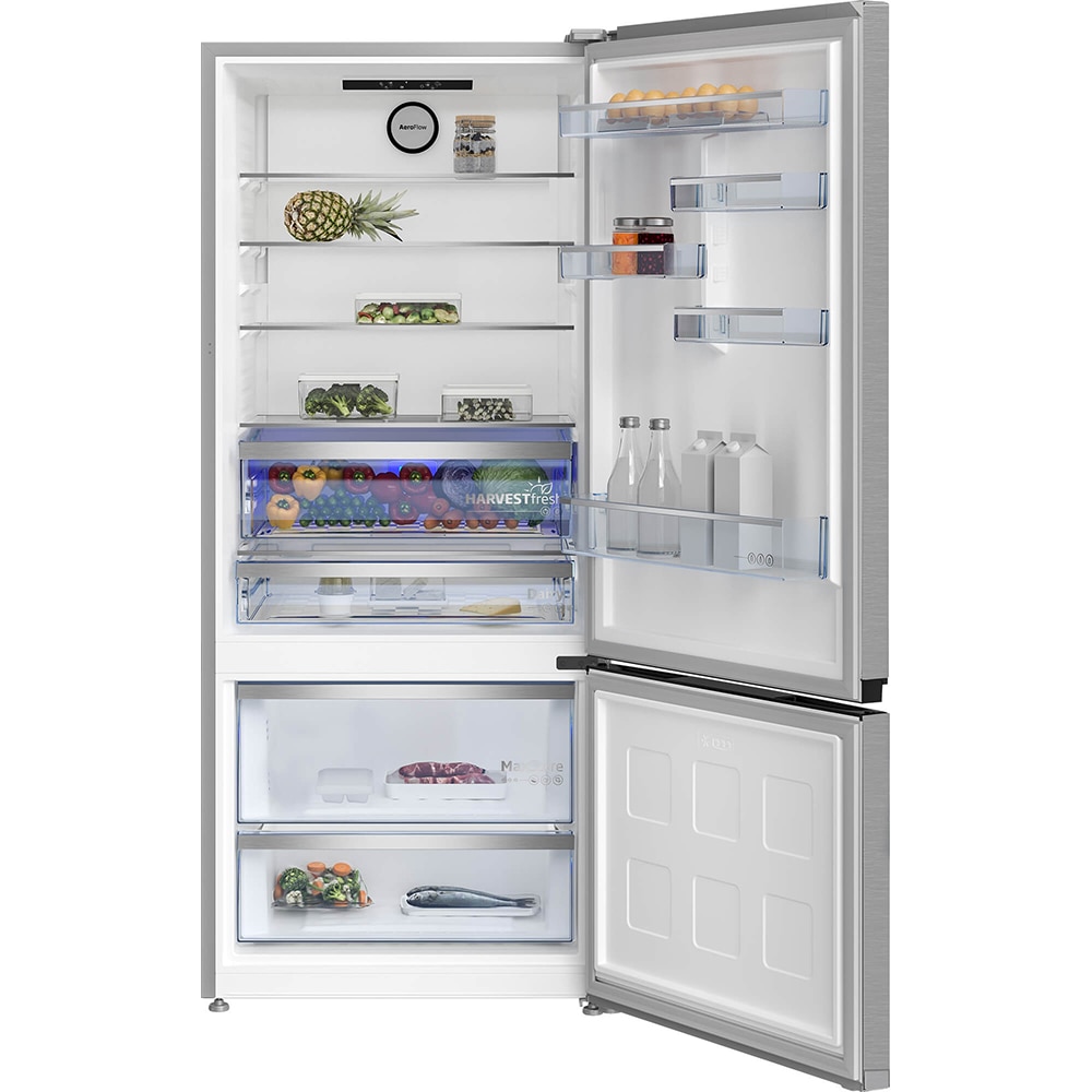 Combina frigorifica BEKO B3RCNE594HXB, No Frost, 551 l, H 187 cm, Clasa E, argintiu